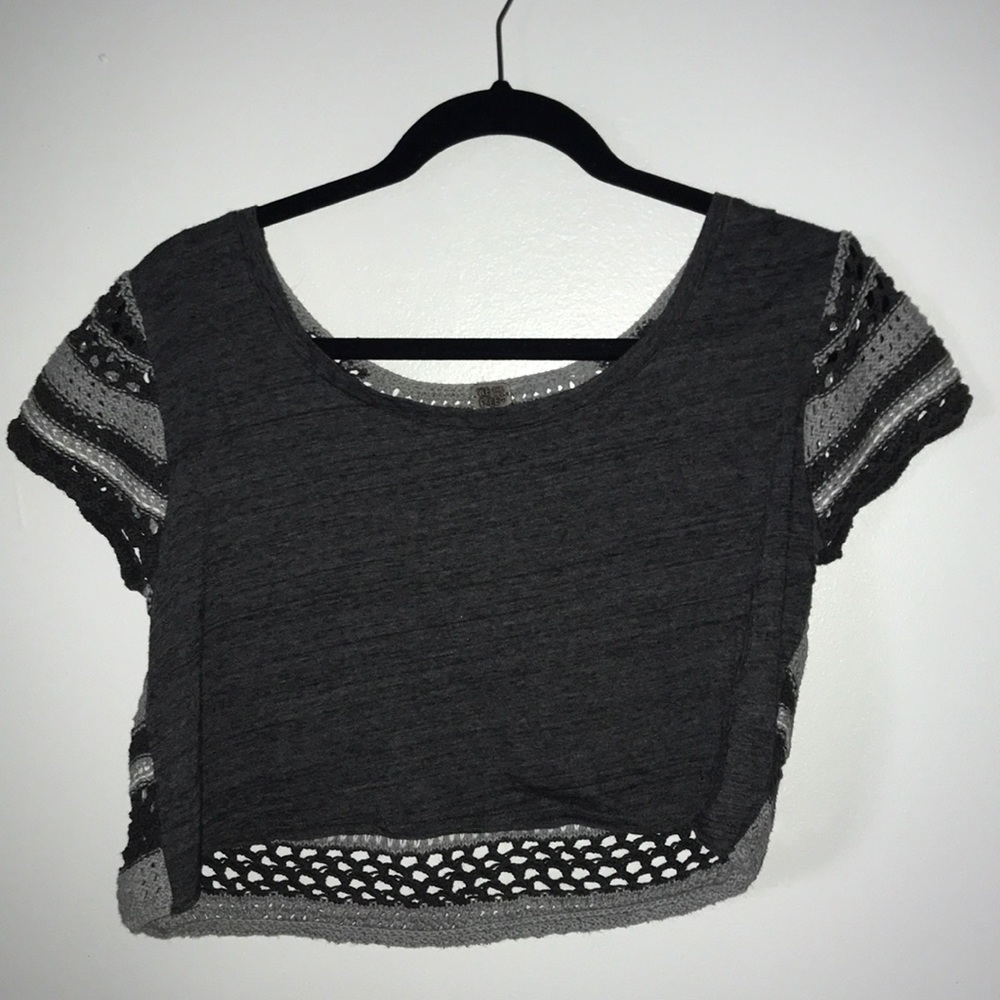 NEW! FREE PEOPLE CROCHET-BACK CROP TOP!